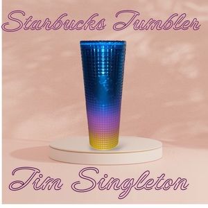 NWT 2023 STARBUCKS ombré Tim Singleton Limited Edition 24Oz Tumbler!🌈